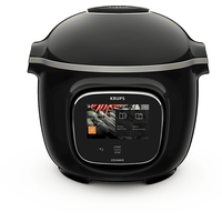 Krups CZ9128 Cook4Me Touch WIFI Multikocher Schwarz/Grau (Rührschüsselkapazität: 4 l, 1600 Watt)