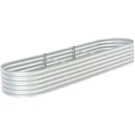 vidaXL Garten-Hochbeet verzinkter Stahl 320 x 80 x 44 cm Silber