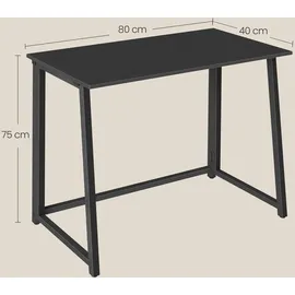 home collective Schreibtisch Schwarz Holzwerkstoff, Rechteckig, 40x75x80 cm, Arbeitszimmer, Schreibtische, Computertische