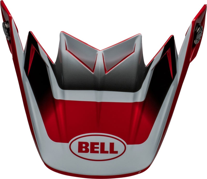 Bell Moto-9S Flex Rail, sommet du casque - Rouge/Blanc