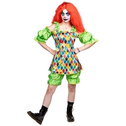 Metamorph Kostüm Halloween & Horror Clown Damen Kostüm, So sind sie, die Horrorclowns: bunt, frech … und blutrünstig! grün 32-34