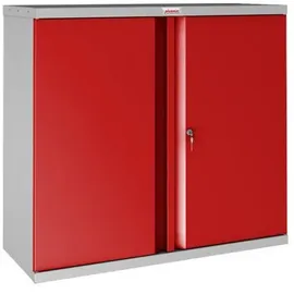 Phoenix SCL0891GRK Aktenschrank 91,5 x 37,0 x 83,0 cm grau/rot