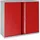 Phoenix SCL0891GRK Aktenschrank 91,5 x 37,0 x 83,0 cm grau/rot
