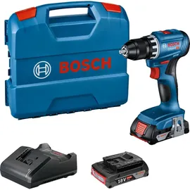 Bosch Professional GSR 18V-45 inkl. 2 x 2,0 Ah + Ladegerät + Koffer