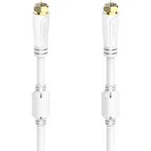 Hama SAT-Anschlusskabel F-Stecker/F-Stecker 5 m Weiß
