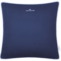 Tom Tailor Dekokissen TOM TAILOR HOME "Dove Signature" Gr. 1, blau (dunkelblau, navy, marine, unifarben), B:40cm H:0,5cm L:40cm, Baumwolle, Polyester, Dekokissen_Sitzkissen_Kissenhüllen, mit Paspel, Kissenhülle ohne Füllung, 1 Stück