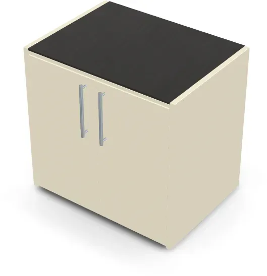 Brabura CT 90 Oven - Schwarz / Perle Blanche / Silberner Griff