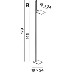 Weiße Wohnzimmer-LED-Stehleuchte, 24 W, 2160 lm, höhenverstellbar und 340° verstellbar, Ein-/Ausschalter, CCT und Fußdimmer