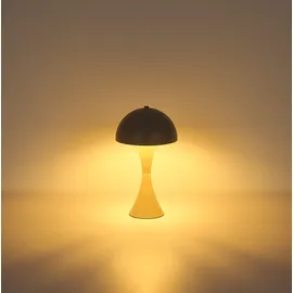 OTTO home Tischleuchte "Sivvia Pilzlampe", beige (sandfarben), 1, Ø 20cm H: 36,1cm, 1 Stk., Leuchten, Wippschalter am Kabel, Schirm in Pilzform, Pilzschirm, Metall, E27, Tischleuchte