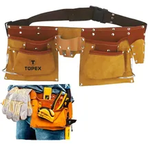Topex 11-pocket Fitter's Belt - Leder-werkzeuggürtel für Heimwerker