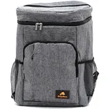 CampFeuer Kühlrucksack | grau | 20 Liter Isoliertasche für BBQ, Camping, Strand und Outdoor Aktivitäten | Kühltasche Rucksack isoliert, Insulated Cooler Bag