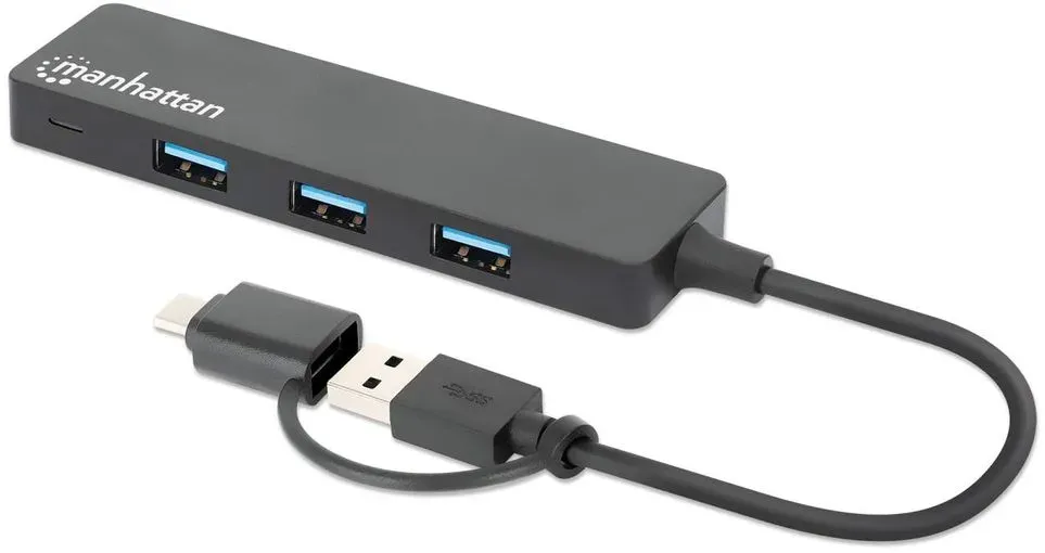 MANHATTAN 4-Port USB 3.0 Typ-C / Typ-A Kombo-Hub