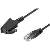 goobay TAE-F Anschlußkabel 3m,sw,St/St 51233
