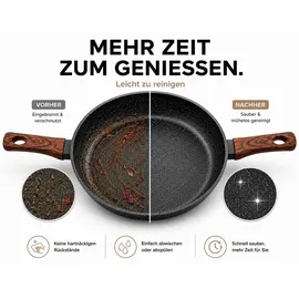 qivee Pfannen-Set 3-tlg. 20 cm + 24 cm + 28 cm