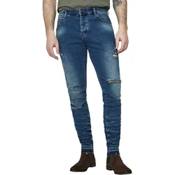 CAYLER & SONS  ALLDD Stacked Ian Denim Skinny Jeans – Sandfarbenes, verwaschenes Blau - 