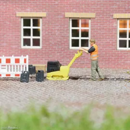 BUSCH H0 Action Set Profi an Rüttelplatte