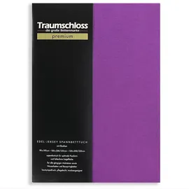 Traumschloss Spannbettlaken Premium Jersey 90 x 200 - 120 x 220 cm lila