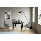 Stressless® Polsterstuhl Laurel, High Back mit Armlehne, Größe L, mit schräggestellten Beinen in Eiche grau