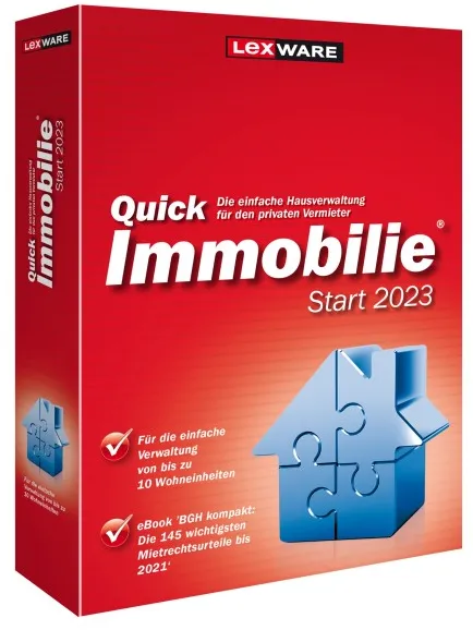 Lexware QuickImmobilie Standard 2023 | Windows | Download + Produktschlüssel