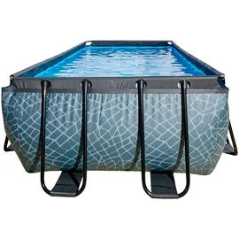 EXIT TOYS EXIT Stone Pool 540 x 250 x 122 cm inkl. Filterpumpe, Poolleiter, Reparaturset