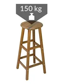 CASARIA CASARIA® 4er Set Barhocker Barstuhl Akazie Holz Massiv