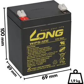 KungLong Kung Long Akku 12V 5Ah WP5-12E zyklenfest