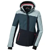 KILLTEC Damen Skijacke/Funktionsjacke mit abzippbarer Kapuze und Schneefang KSW 67 WMN SKI JCKT, hellpetrol, 42,