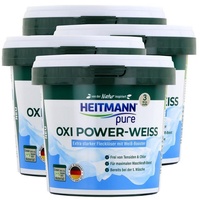 HEITMANN Heitmann pure Oxi Power-Weiss 500g - Flecklöser mit Weiß-Booster (4er Vollwaschmittel