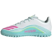adidas F50 Messi Club TF Kinder white/lucid pink/flash aqua 36