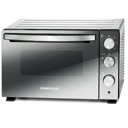 ROMMELSBACHER Back & Grill Ofen BGS 1500, Backraum antihaftbeschichtet, 6 Heizarten, Drehspieß, Zeitschaltuhr, Doppelverglasung