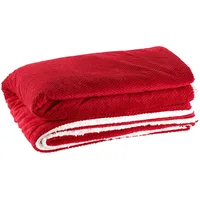 Wilson Gabor Luxus-Tagesdecke, Noppenstrick-Design, Lammfell-Webpelz, 200 x 150 cm