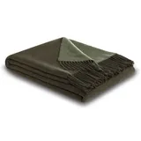Biederlack Kuscheldecke 150 x 200 cm Grün/Grau