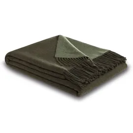 Biederlack Kuscheldecke 150 x 200 cm Grün/Grau
