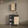 livinity Livinity® Badschrank, Fucino, Anthrazit/Goldkraft Eiche, 47.2 x 59.2 cm
