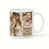 Tasse Personalisiert mit Foto Bedruckt Fototasse gestalten Tassen individuell mit eigenem Bild, Fototasse mit Wunschtext, Tasse selbst individuell gestalten 330 ml