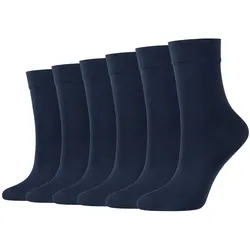 Socken CAMANO "Socken 6er Pack", Damen, Gr. 39/42, blau (navy), 89% Polyamid 11% Elasthan, uni, Socken