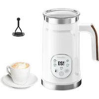 Biolomix Elektrischer Milchaufschäumer, 5 in 1 Automatischer Milchaufschäumer, 300ML großes Fassungsvermögen, heißer und kalter Milchschaum, für Latte, Cappuccino.(EU)