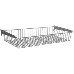 Drahtkorb 35 x 80 cm für Biedrax Wandregale, silber