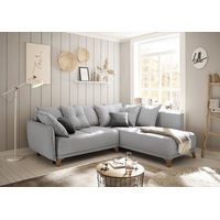 ED EXCITING DESIGN Ecksofa »Pamplona«, mit Bettfunktion, Bettkasten, Rücken- und Zierkissen, frei im Raum