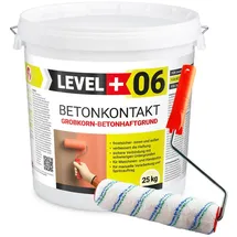 Hangato GmbH Level+ Haftgrund Betonkontakt Haftbrücke Putzgrund 25Kg Holz OSB + Farbroller 25cm L+06