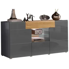 OTTO home Sideboard Toledo 159 x 83,4 x 37 cm Weiß / Schwarz