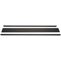 Abschluss-Set für WPC-Sichtschutz Savoie, Abschlussprofil Windschutz, WPC-Pfosten ~ 180cm, anthrazit