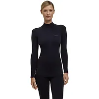 Falke Damen Baselayer-Shirt Warm mit kragen 2024 (maximale Bewegungsfreiheit) Schwarz Black 3000, S