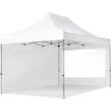 TOOLPORT Faltpavillon 3 x 4,5 m inkl. 2 Seitenteile Weiß