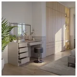 Vicco Schminktisch Sherry, Cashmere 120 cm mit LED-Spiegel und Hocker