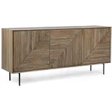 BIZZOTTO Sideboard Darsey aus Mangoholz, modern, natur, 184 cm breit, Metallgestell in Schwarz