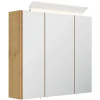 Posseik Spiegelschrank inkl. Design LED-Lampe u. Glasböden 70 cm
