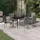 vidaXL Garten-Essgruppe 7-tlg. Grau/Schwarz