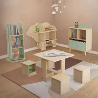 Joyz Kindermöbel Set multifunktional Holz Kindersitzgruppe Regal Kinderzimmer