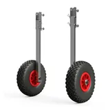 SUPROD Schlauchboot Heckräder Slipräder Schlauchbooträder Transporträder Edelstahl rot|schwarz